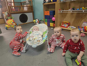 4 babies in the infant room